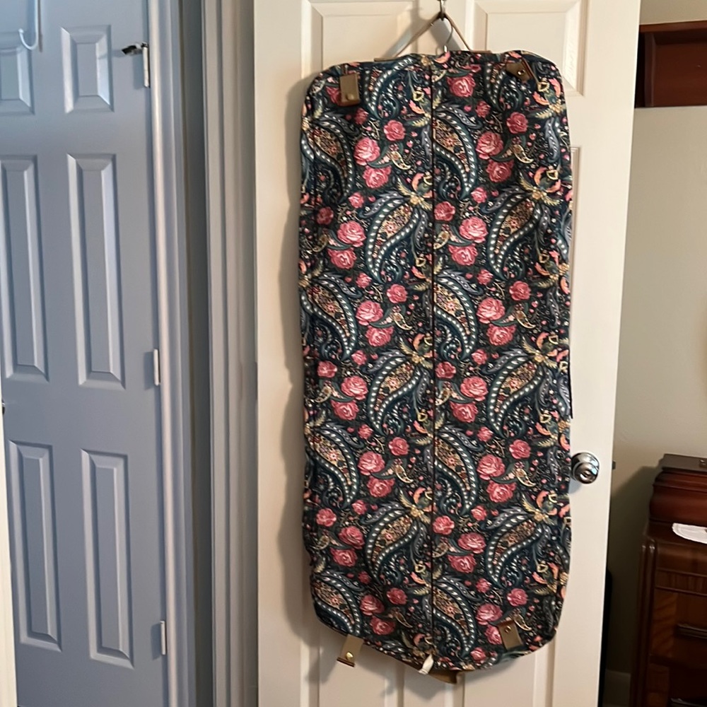 Vintage Laura Ashley Flora Paisley Garment Travel Bag